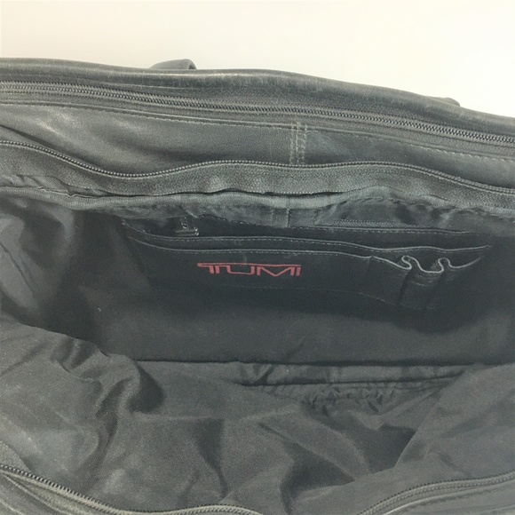 Tumi Alpha Black Leather Computer Briefcase - Picture 5 of 7